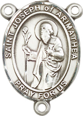 St. Joseph of Arimathea Rosary Center, Sterling Silver, 3/4", # 66383