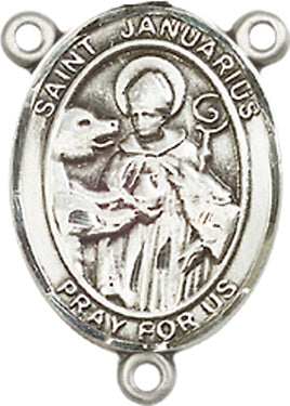 St. Januarius Rosary Center, Sterling Silver, 3/4", # 66387