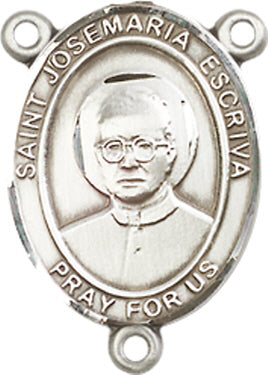 St. Josemaria Escriva Rosary Center, Sterling Silver, 3/4", # 66391