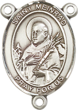 St. Meinrad of Einsiedeln Rosary Center, Sterling Silver, 3/4", # 66426