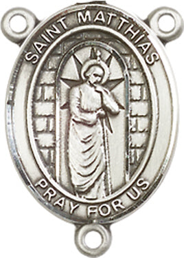 St. Matthias the Apostle Rosary Center, Sterling Silver, 3/4", # 66428