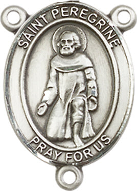 St. Peregrine Laziosi Rosary Center, Pewter, 3/4", # 67696