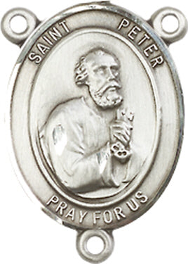 St. Peter the Apostle Rosary Center, Sterling Silver, 3/4", # 66439