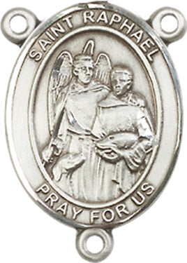 St. Raphael the Archangel Rosary Center, Sterling Silver, 3/4", # 66450