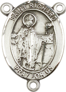 St. Richard Rosary Center, Sterling Silver, 3/4", # 66451