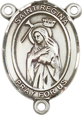 St. Regina Rosary Center, Sterling Silver, 3/4", # 66462