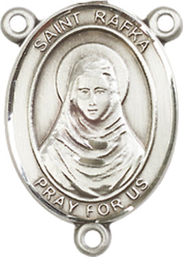 St. Rafka Rosary Center, Sterling Silver, 3/4", # 66463