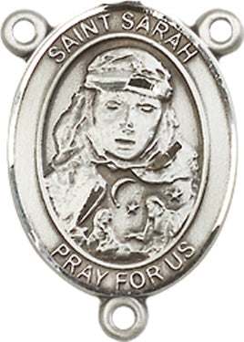 St. Sarah Rosary Center, Sterling Silver, 3/4", # 66464