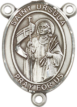 St. Ursula Rosary Center, Sterling Silver, 3/4", # 66484