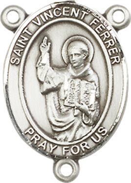 St. Vincent Ferrer Rosary Center, Sterling Silver, 3/4", # 66488