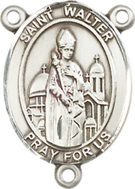 St. Walter of Pontnoise Rosary Center, Sterling Silver, 3/4", # 66494