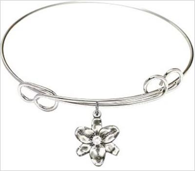 Chastity Bracelet, 7-1/2" Round Loop Bangle, Crystal, # 66580