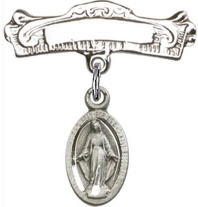Baby Pin with Miraculous Medal, Sterling Silver, # 66740