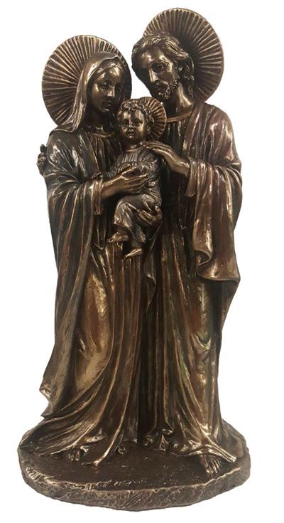 8.5" Holy Family Statue, Cold Cast Bronze, #67