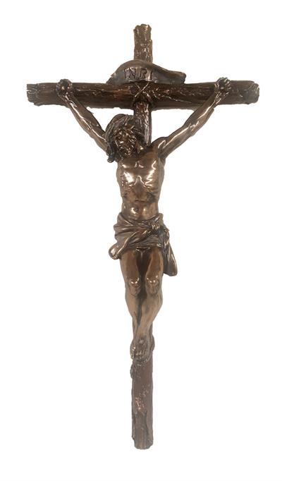 16" Crucifix in Cold Cast Bronze, # 68042