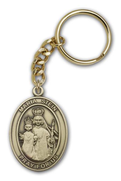 Keychain, St. Maria Stein, Bronze Oxide Finished Pewter, 1-3/8" Medal, #98893