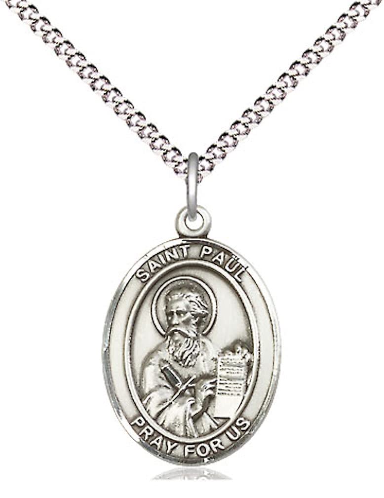 St. Paul the Apostle Medal in Fine Pewter, 3/4" tall, Your Choice of Chain # 17182