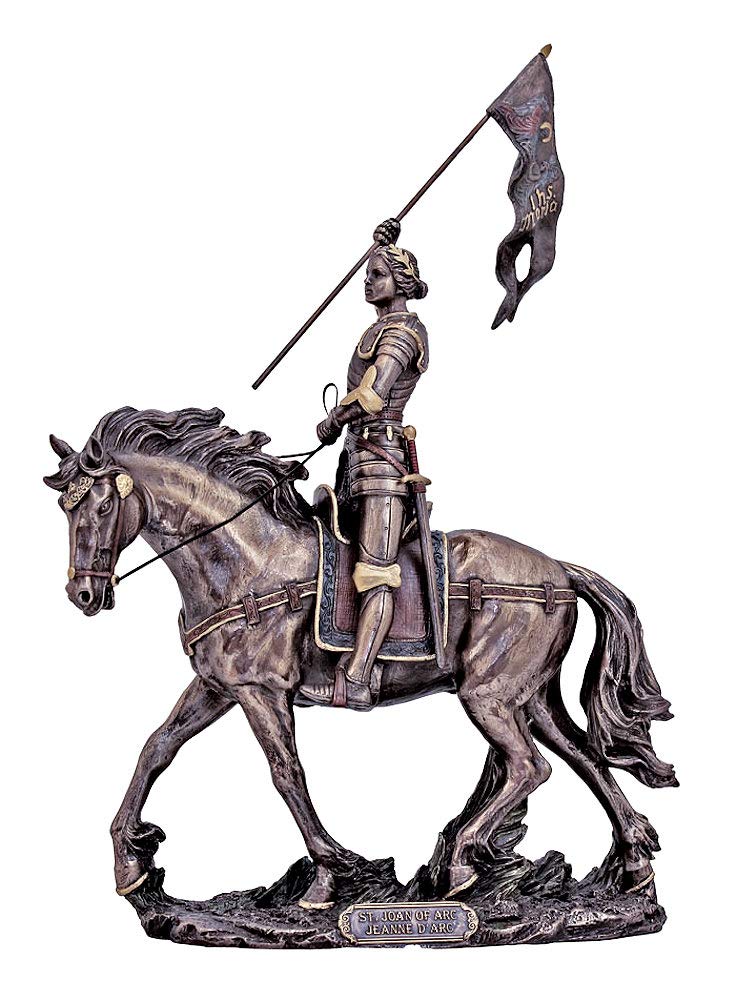 10" x 14" St. Joan of Arc Statue, Bronzed Resin, # 63885