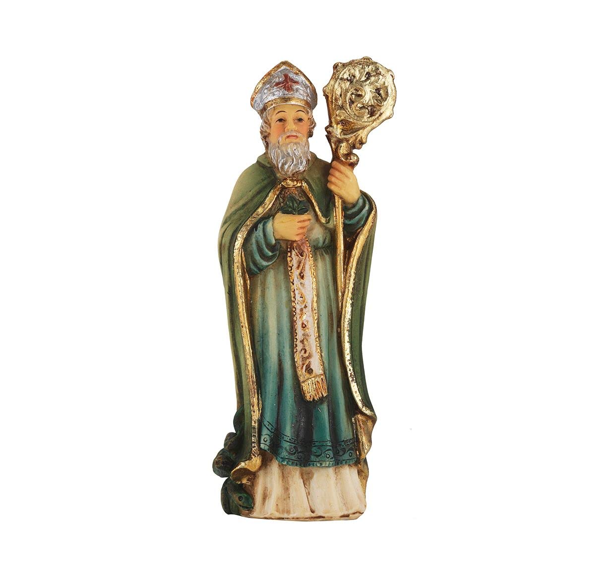 4" Full Color Resin Statue, St. Patrick, # 65405