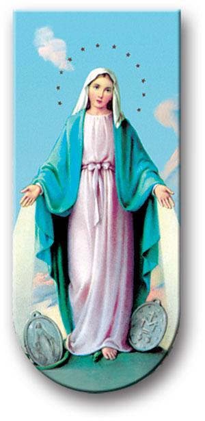 Magnetic Bookmark, 3", Our Lady of the Miraculous Medal w/ Memorare, 10-Pack, # 70356|