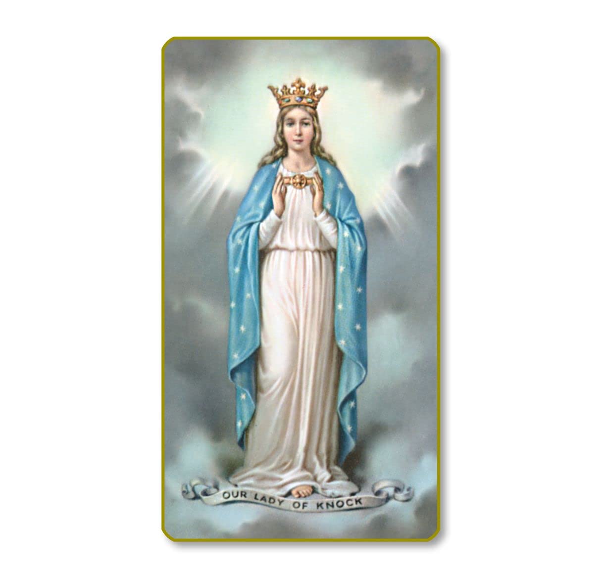 Our Lady of Knock Italian Paper Holy Cards, 2"x4", Blank Back, 100-Pack, # 6256