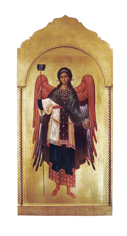 Archangel Gabriel Florentine plaque, 21 x 45", Made in Italy, # 7384