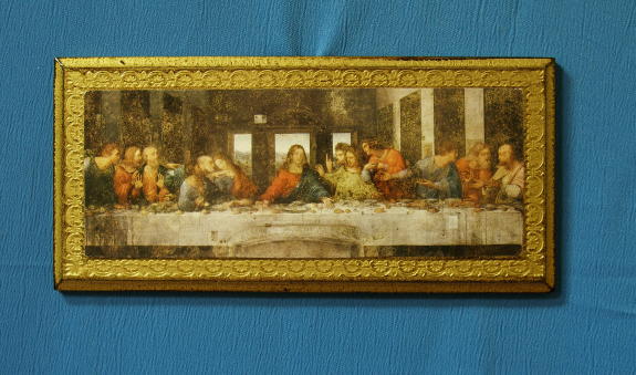 Last Supper Florentine plaque, 11 x 5". Made in Italy., # 7391