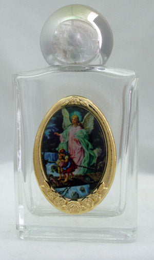 Guardian Anel Glass Holy Water Bottle, 1 oz, 2.25", Made in Italy, 4-Count Value Pack, # 7396