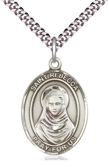 St. Rebecca Medal, Sterling Silver, 3/4", 18" Chain, # 7772-sale