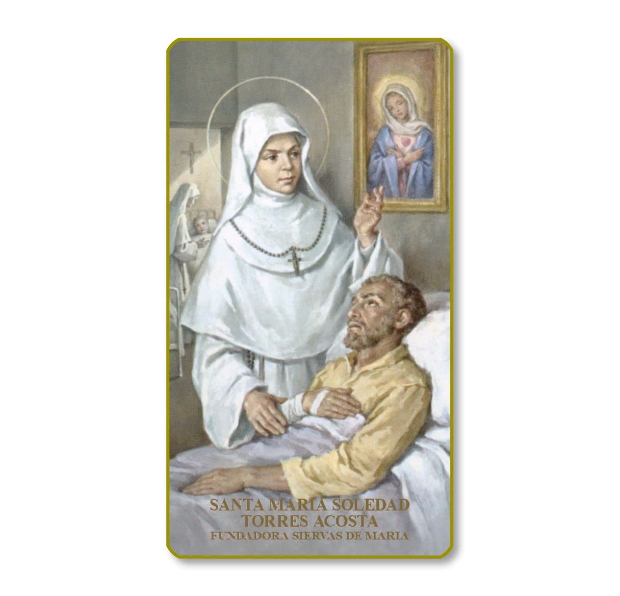 St. Soledad Italian Paper Holy Cards, 2"x4", Blank Back, 100-Pack, # 18404