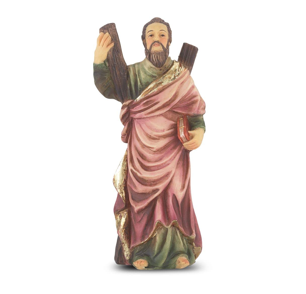 4" Full Color Resin Statue, St. Andrew, # 65376