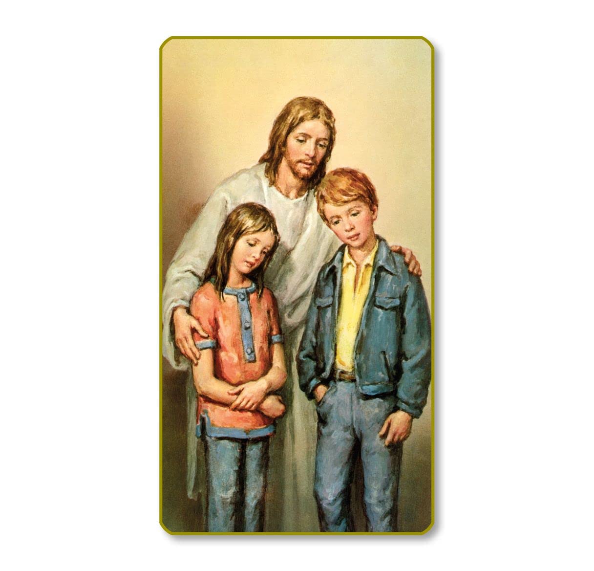 Christ the Comforter Italian Paper Holy Cards, 2"x4", Blank Back, 100-Pack, # 6173