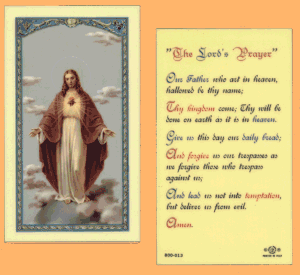 Lord's Prayer: Laminated Holy Card, # 99750