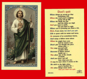 Don't Quit Laminated Holy Card, 25-Pack, # 99817