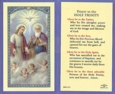 Holy Trinity Laminated Holy Card, 25-Pack, # 99731