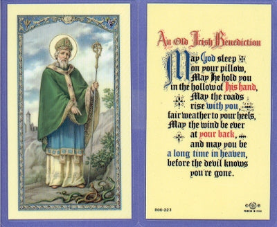 Irish Benediction Laminated Holy Card, # 99948