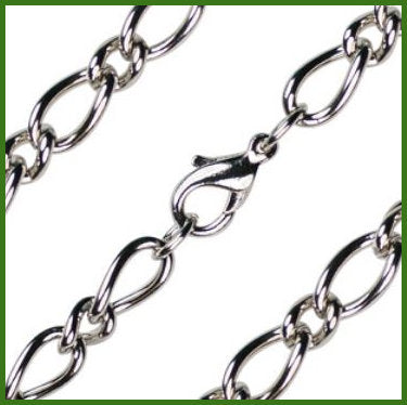 48" Clergy Chain, 6.3mm Wide, Light Rhodium Plate, # 8567