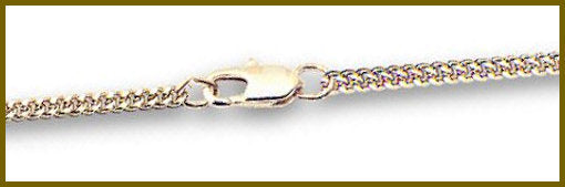 16" Heavy Hamilton Gold Plated Curb Chain, 1.45mm wide, # 8875