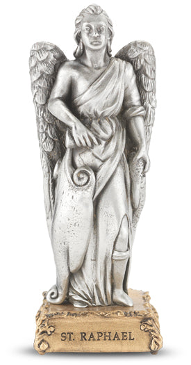 Pewter St. Raphael Statue, 4-3/4", # 88908
