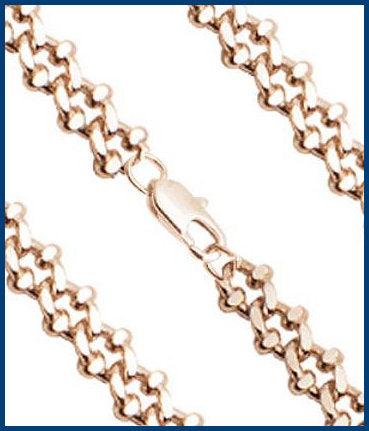 30" Heavy Hamilton Gold Plated Crab Chain, 5mm wide, # 8962
