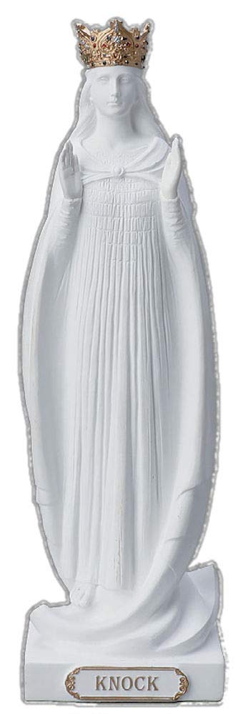 8.5" Our Lady of Knock Statue, White Resin, # 17891