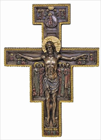 10" San Damiano Crucifix, Cold Cast Bronze, # 90360