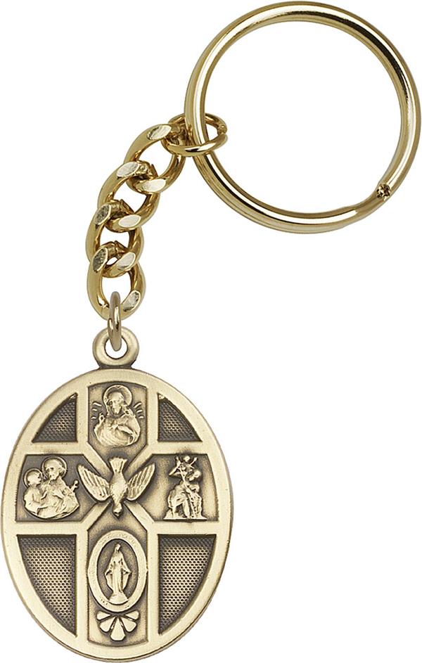 Keychain, Bronze Oxide 5-Way / Holy Spirit, # 9043