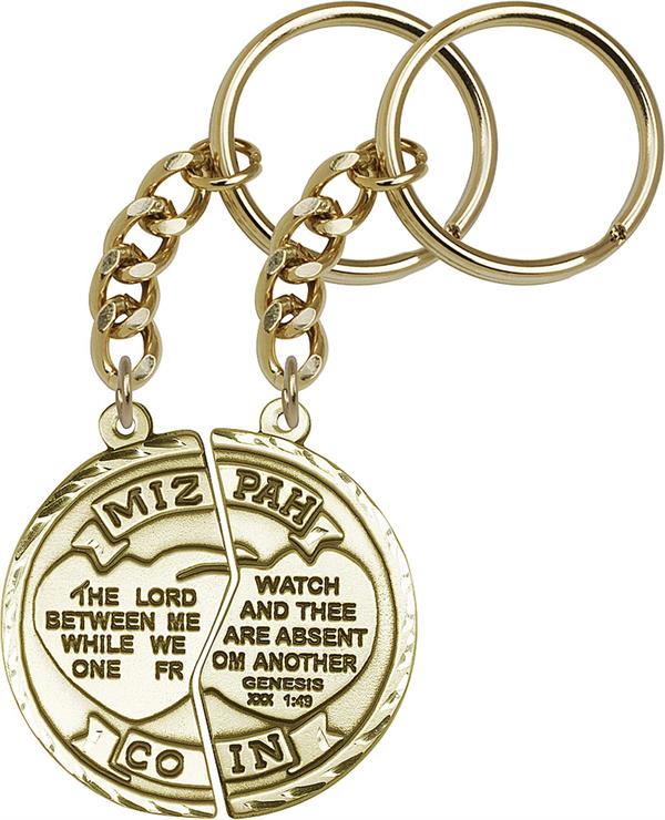Keychain, Antique Gold Miz Pah, # 9050