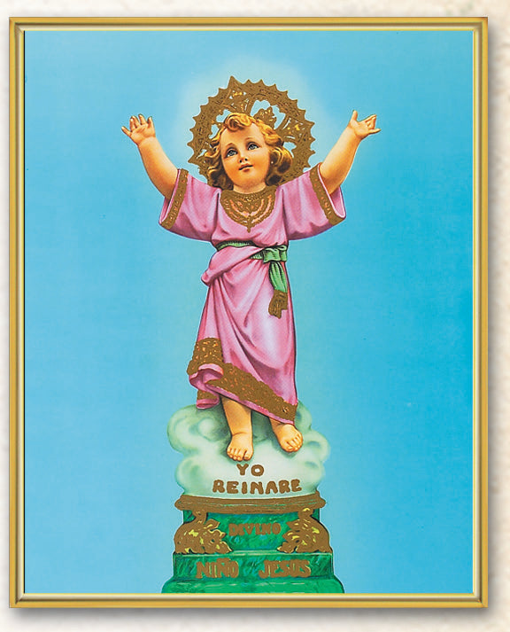 Divino Nino 8"x10" Gold Framed Mylar Finished Plaque, # 90923