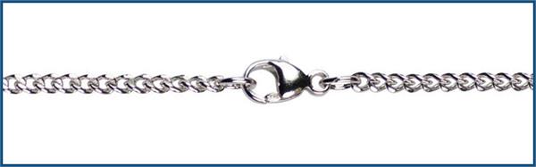 27" Sterling Silver Curb Chain w/ Clasp, 1.9mm wide, # 9232