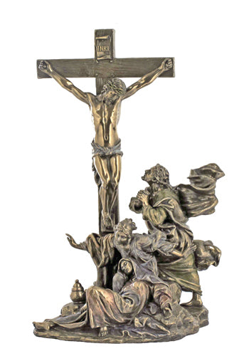 Crucifixion Masterpiece, Bronzed Resin, 11", 92292