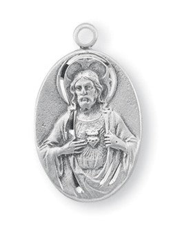 Scapular Medal, 3/4" Sterling Silver with 18" Chain # 92526.