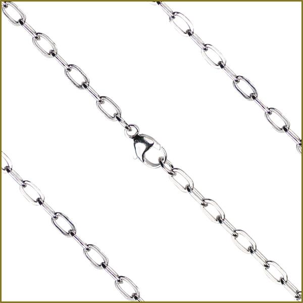 20" Sterling Silver Drawn Cable Chain, 2.35mm wide, # 9366