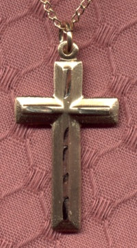 1" Engraved Cross, 14kt Gold Filled, Your Choice of Chain, # 9342